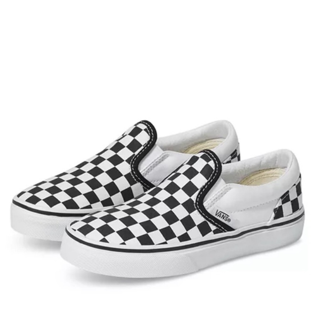 Vans Black and White Checkerboard Slip-Ons